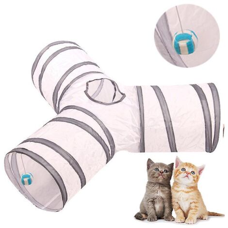 Tunnel pour chat à 3 voies en forme de Y Tunnel pour chat pliable de 30 cm (1/3)