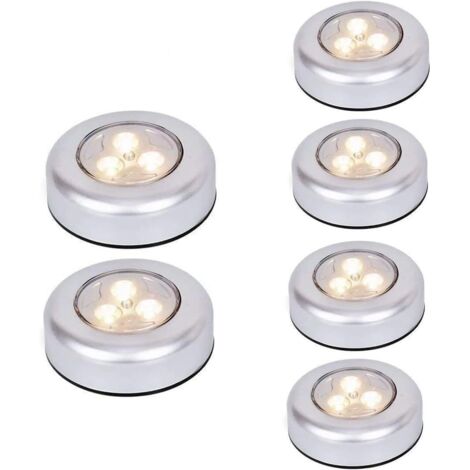 Veilleuse LED à Pôles sans fil Touch Light Stick On Wireless Touch Light Warm 6 Pcs-Fei Yu (1/3)