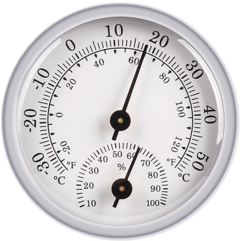 Dripex Thermomètre et hygromètre domestique de 58 mm de haut, mini thermomètre sec et humide d'intérieur, armoire à vin à cigares, thermomètre et hygromètre polyvalents (1/5)