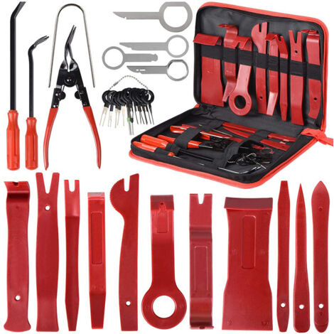 30PCS Outils pour Garnitures Outils Dmontage Installation Garniture Intrieure Outils pour Garnitures Panneau de Porte Autoradio Kit Garniture Voiture avec Un Sac (1/5)