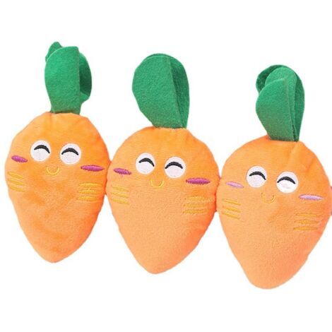 Lot de 3 jouets couineurs de luxe pour chiots, adorables petits jouets en peluche pour chiens de petite et moyenne taille (1/4)