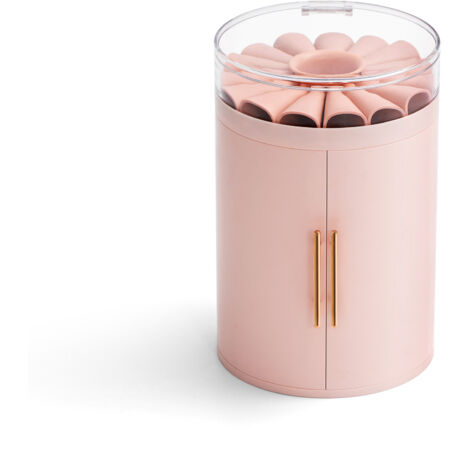 Boîte de rangement à quatre dessins étanche et anti-poussière pour bijoux,rose (1/5)