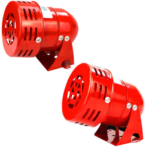 Sirène Alarme 220V Puissant à Exterieure, Sirene Alarme 120dB,Rouge Moteur Conduit Sirène Métal Corne Industrie Bateau Alarme (1/5)