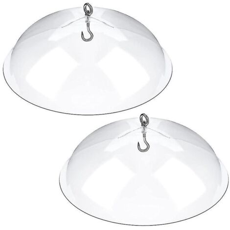 Lot de 2 housses de protection pour mangeoires à oiseaux, dôme de protection, housse de protection contre la pluie pour mangeoires à oiseaux suspendues (1/3)