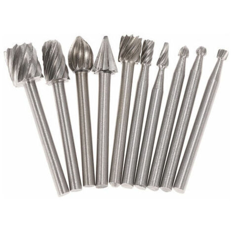 Accessoires De Meulage Electriques, Fraise Rotative Bits De Routeur Hss, 10Pcs, 3Mm (1/5)