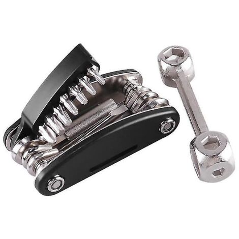 Clé multifonctionnelle de réparation de pneu de réparation de vélo pliable 20 en 1 + clé à os Combinaison d'entretien (1/3)