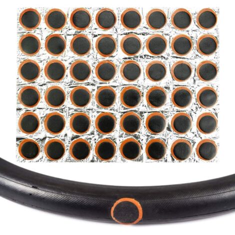 Lot de 48 patchs pour pneus de vélo, kit de réparation de tube de vélo, patchs en caoutchouc, pour tube de vélo de pneu 25 mm.-Fei Yu (1/5)