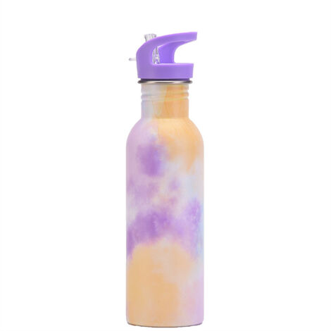 Gobelet à eau portable en acier inoxydable monocouche de 750 ml avec paille (1/2)