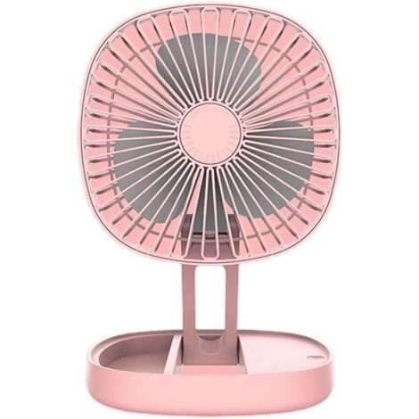 Mini Ventilateur de Table à Angle réglable 1200mAh, Mini Ventilateur de Bureau alimenté par Batterie USB, avec Boîte d'aromathérapie, pour Chambre à Coucher, Bureau-Fei Yu (1/5)