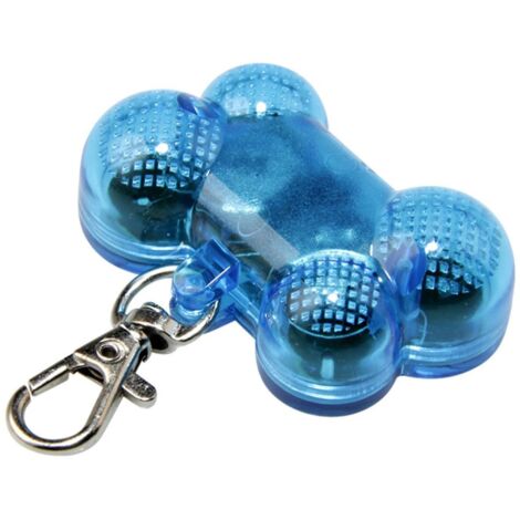 Lampe LED clignotante anti-perte pour animal de compagnie, 3 modes, en plastique, pour extérieur, collier d'avertissement osseux (1/4)
