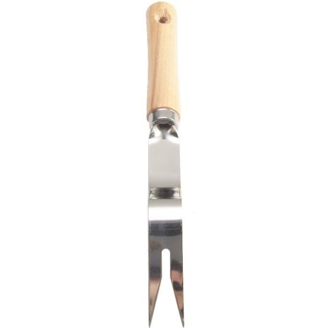 Extracteur de mauvaises herbes de jardinage, désherbeur en acier inoxydable, fourchette de semis, fourchette de repiquage de semis, outil de repiquage de semis de jardinage (1/5)