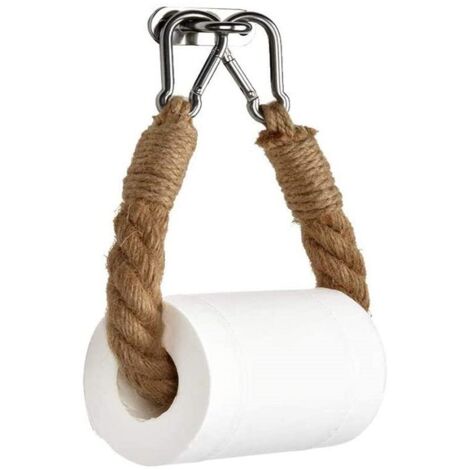 Porte-rouleau de papier toilette personnalisé en corde de chanvre, pour salle de bain, porte-rouleau de papier toilette, porte-rouleau de papier suspendu au mur de cuisine (1/5)