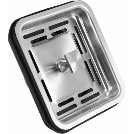 Bouchon pour évier carré en acier inoxydable bouchon pour évier de cuisine bouchon pour panier (1/5)