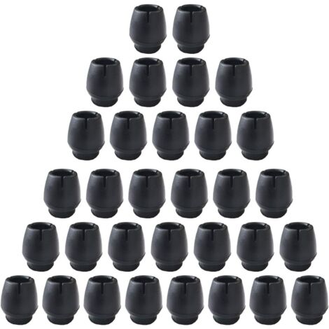 SiliCône Table et Chaise Antidérapantes Pieds, 32 Pièces Chaise Casquettes Pieds de Chaise Protecteur pour Jambes de Meubles Rondes Noir(12-16mm)-Fei Yu (1/5)