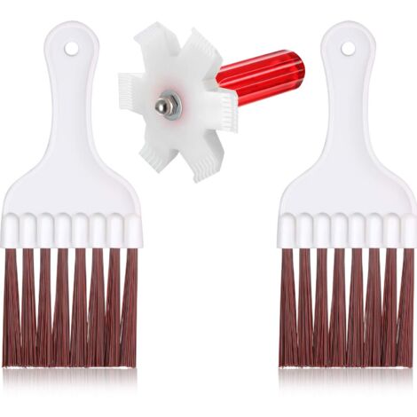 3 pièces aileron de condenseur fer plat AC aileron peigne climatiseur condenseur aileron brosse de nettoyage-Fei Yu (1/5)