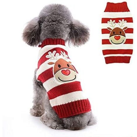 Pull de Noël pour chien de compagnie (Renne à rayures (XXL))-Fei Yu (1/3)