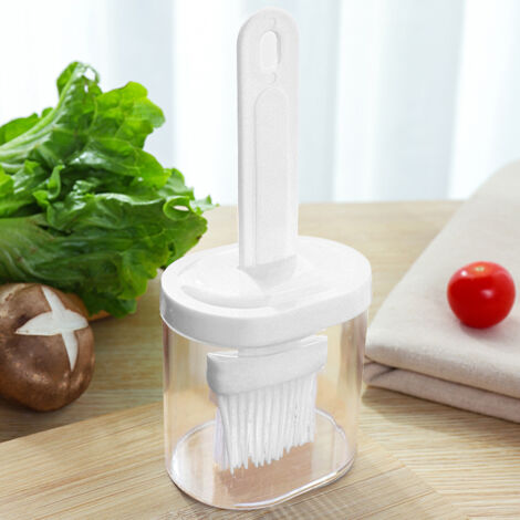 Brosse pour bouteille d'huile en silicone, brosse pour bouteille d'huile, brosse portable en silicone, distributeur d'huile, brosse à badigeonner pour la cuisson du barbecue(rose) (1/5)
