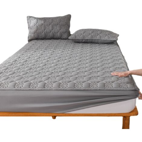 Drap de lit imperméable, respirant, matelassé, housse de lit épaisse, protège-matelas (1/3)