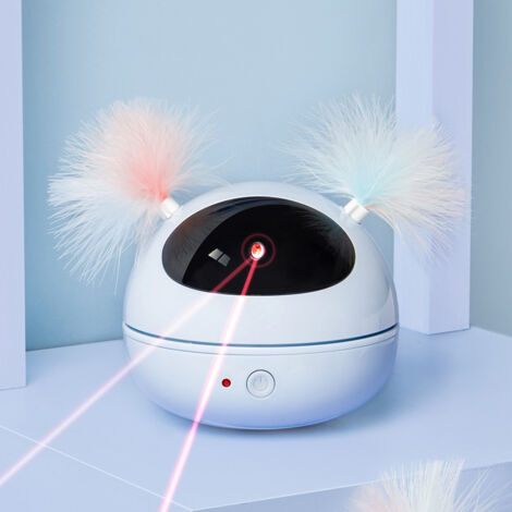 Jouet laser pour chat Pointeur laser automatique Chats rotatifs Jouets électroniques, Ensoleillé (bleu) (1/5)