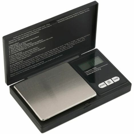 Balance portable, balance numérique de précision 1000g 0.1g, mini balance de poche numérique, fonction tare, écran LCD (1/5)