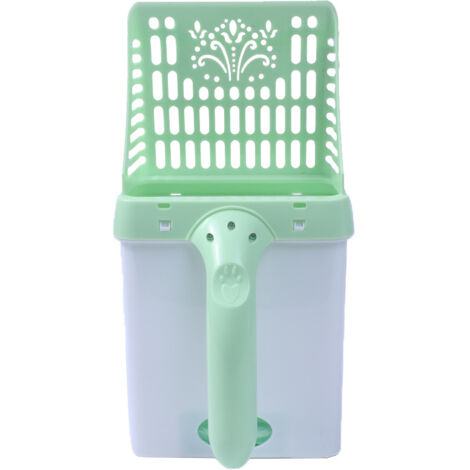 Kit de nettoyage pour litière de chat - Fournitures pour animaux dômestiques - Pelle à litière pour chat (vert) (1/5)