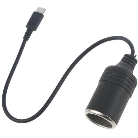 Fei Yu Usb C Type C à 12v Voiture Allume-cigare Socket Femelle Câble d’alimentation (1/5)
