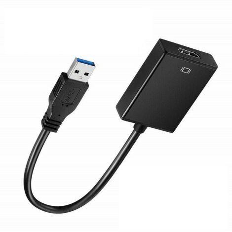 Convertisseur USB 3.0 vers HDMI femelle sans pilote, câble adaptateur HD pour ordinateur portable, projecteur, câble HDTV (1/5)
