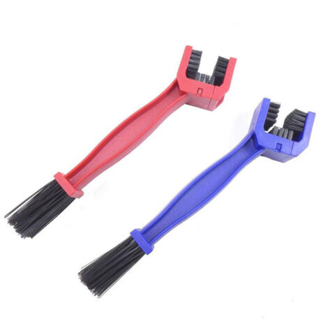 Brosse de nettoyage de chaîne à trois côtés, brosse de chaîne de vélo, brosse de nettoyage de volant d'inertie, brosse de nettoyage de pédalier (1/5)