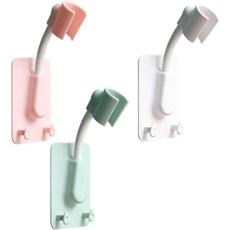 Support De Pomme De Douche Universel Réglable à 360 Degrés, Support De Douche Étanche Rotatif Base De Support De Support De Support Mural Adhésif Sans Perforation Pour Baignoire De Salle De Bain-Fei Y (1/5)