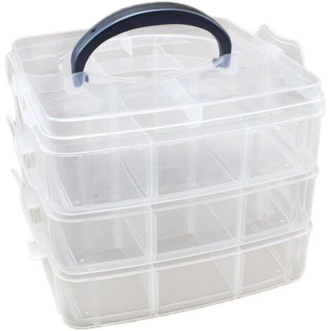 18 grilles de maquillage amovibles bijoux en plastique porte-organisateur rangement boîtiers conteneurs pour jouets pilules perles artisanat boucles d'oreilles accessoires-Fei Yu (1/5)