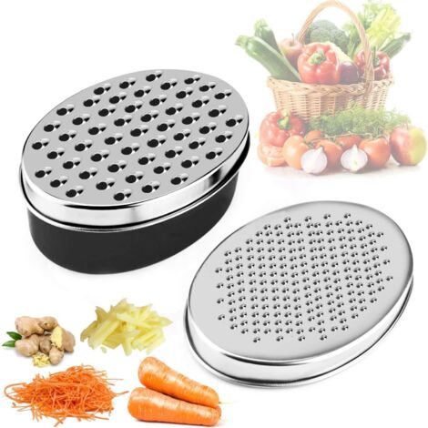Râpe à Fromage avec récipient pour Aliments et Couvercle Hachoir de légumes aux Fruits (Noir)-Fei Yu (1/5)