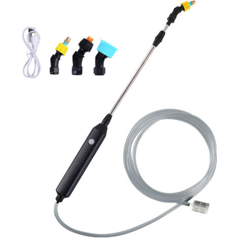 Arrosoir électrique pour arroser les fleurs, pistolet électrique pour le jardinage, la désinfection et la pulvérisation, pulvérisateur domestique, pistolet électrique portable + tuyau d\'eau de 3 m (1/5)