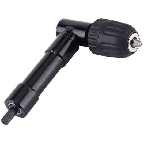 Mandrin à angle droit de 90° à dégagement rapide, adaptateur de foret de mandrin renvoi d'angle pour perceuse, visseuse, pour des travaux dans des espaces restreints (1/5)