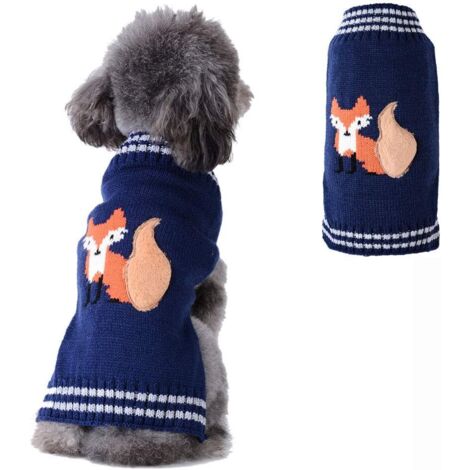 Pull de Noël pour chien à motif de dessin animé (Renard (M)-Fei Yu (1/3)