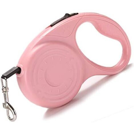 Laisse rétractable pour chien 5 m Avec poignée ergonomique antidérapante , Pour chiens de petite et moyenne taille jusqu'à 33lb/15KG-Fei Yu (1/5)