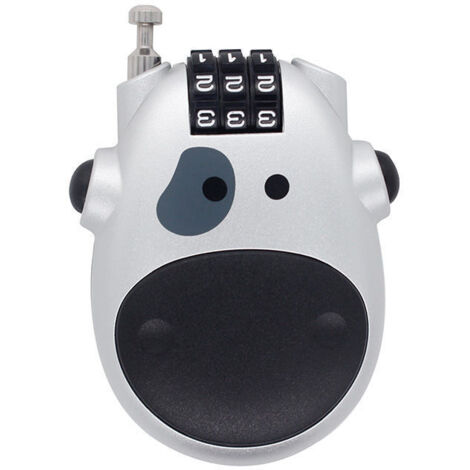 Serrure de casque de véhicule électrique, mini vache, fil télescopique multifonctionnel, verrouillage par mot de passe, verrouillage du panier de batterie, antivol pour voiture (1/5)