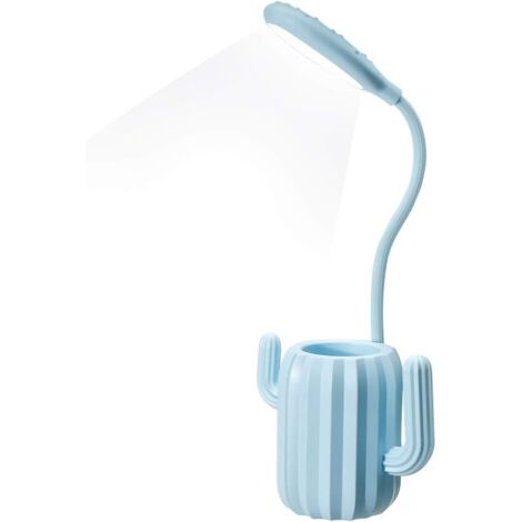 Lampe de Bureau Enfant, VADIV Lampe de Bureau LED Tactile Dimmable Lampe Chevet Lecture Chargeable Desk Lamp Sans Fil Porte-Stylo - Bleu-Fei Yu (1/5)