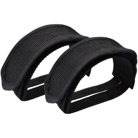 1 Paire Vélo Pédales Sangles à Pédale Toe Clips Sangles Bande pour Vélo à Pignon Fixe, Noir-Fei Yu (1/4)