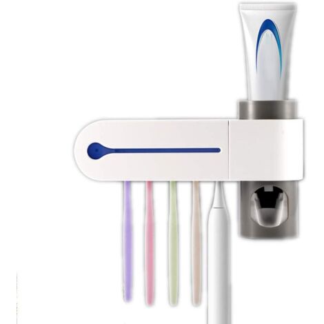 Support de Brosse à Dents Stérilisateur de Brosse à Dents Support Automatique Fixé au Mur de Stockage de Brosse à Dents UV D'antibactéries pour la Salle de Bains, Enfants-Fei Yu (1/3)