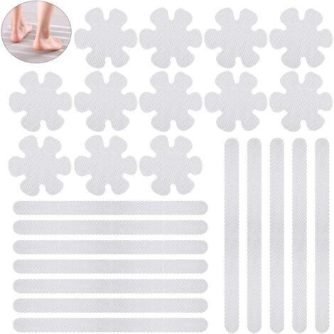 24 Pièces Autocollants Antidérapants Bandes antidérapantes, Rendre votre bain ou votre douche plus sûrs-Fei Yu (1/5)
