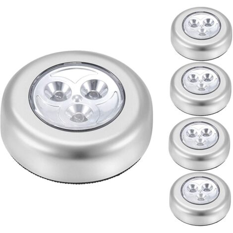 5 pièces coffre de voiture tactile pat lampe 3LED veilleuse créative chambre chevet armoire armoire projecteur (1/5)