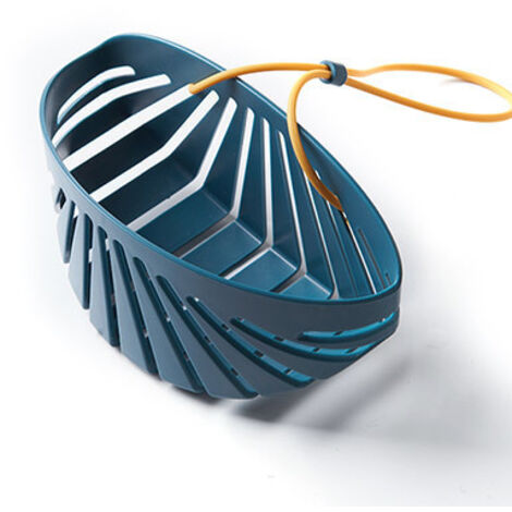 Sac suspendu de vidange d'évier de cuisine en forme de coquille avec lanière, panier de rangement de vidange d'éponge, support de rangement (1/5)