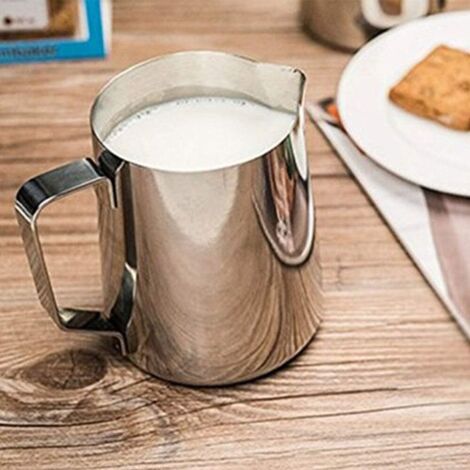 Pichet à lait en acier inoxydable, tasse à crème moussante, pichet à café expresso, artisanat Barista, cappuccino, 350-2000ml 15 Pichet à lait en acier inoxydable, tasse à crème moussante, pichet à café expresso, artisanat Barista, cappuccino, 350-2000ml 15