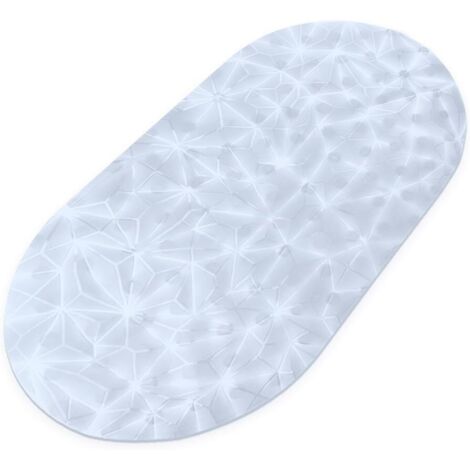 Tapis de Baignoire Antidérapant,Résistant à la moisissure,Très Long,Antibactérien,BPA,sans phtalate de Latex,Lavable en Machine,Idéal pour Les Enfants,40x100cm (Transparent)-Fei Yu (1/4)
