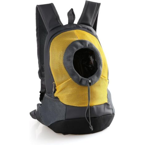 Sac à Dos Respirant Confortable pour Animaux de Compagnie pour Faire du vélo, Faire de la randonnée, Voyager, Faire du Shopping (L Size, Yellow)-Fei Yu (1/5)