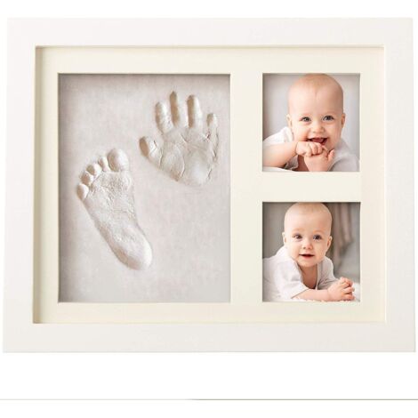 Fei Yu – Souvenir empreinte bébé garçon en plâtre non toxique – Décoration chambre bébé – Cadeau original naissance – Kit personnalisé (1/5)