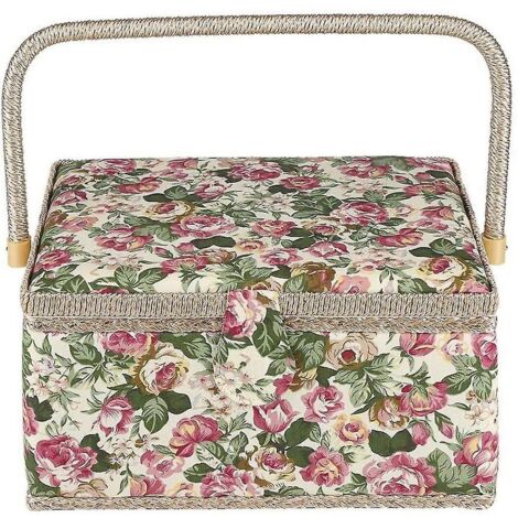 Panier à couture extra large, panier à couture vintage, pour aiguilles, fils, ruban à mesurer et autres articles de couture (1/3)