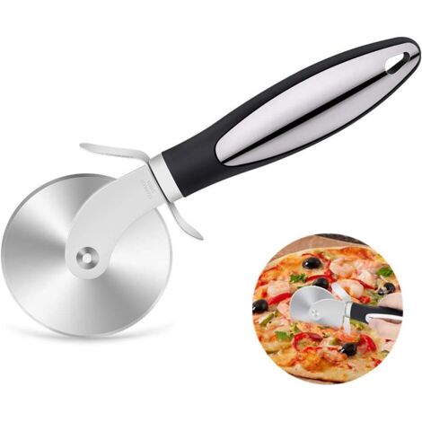 Roulette à Pizza, Coupe Pizza, Couteau a Pizza - Pizza Cutter avec Poignée en SiliCône et Lames en Acier Inoxydable avec Couvercle de Protection （Noir）-Fei Yu (1/5)