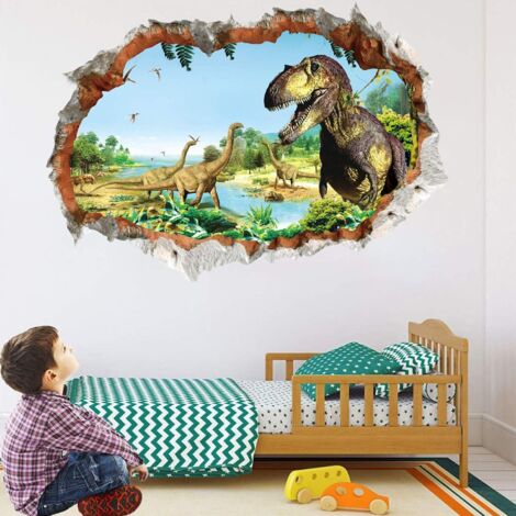 Sticker mural dinosaure Sticker mural pour enfants, Sticker mural dinosaure grand, Sticker mural dinosaure pour chambre d'enfant, Sticker mural dinosaure pour chambre-Fei Yu (1/5)