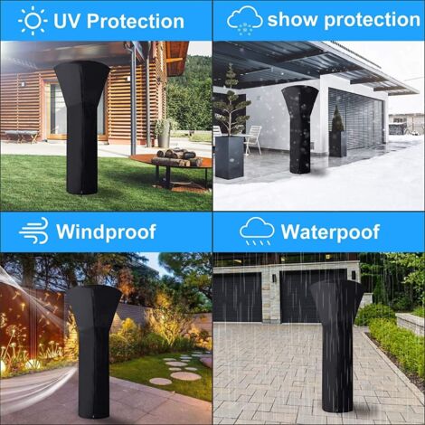 Couverture de Chauffe-Patio, Housse pour Parasol Chauffant en 210D Oxford Imperméable, Bache de Protection pour Chauffage de Terrasse Extérieur Anti-Poussière/Vent (226x85x48cm)-Fei Yu (1/4)